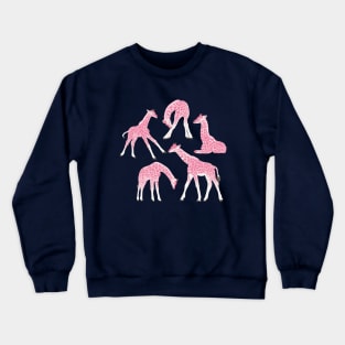 Giraffes & Blooms | Viva Magenta + Pink Palette Crewneck Sweatshirt